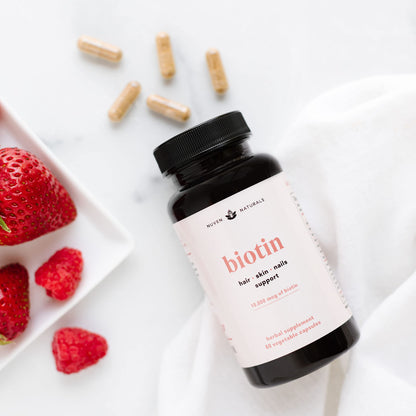 Cápsulas vitamina Biotina 10000 mcg Nuven Naturals