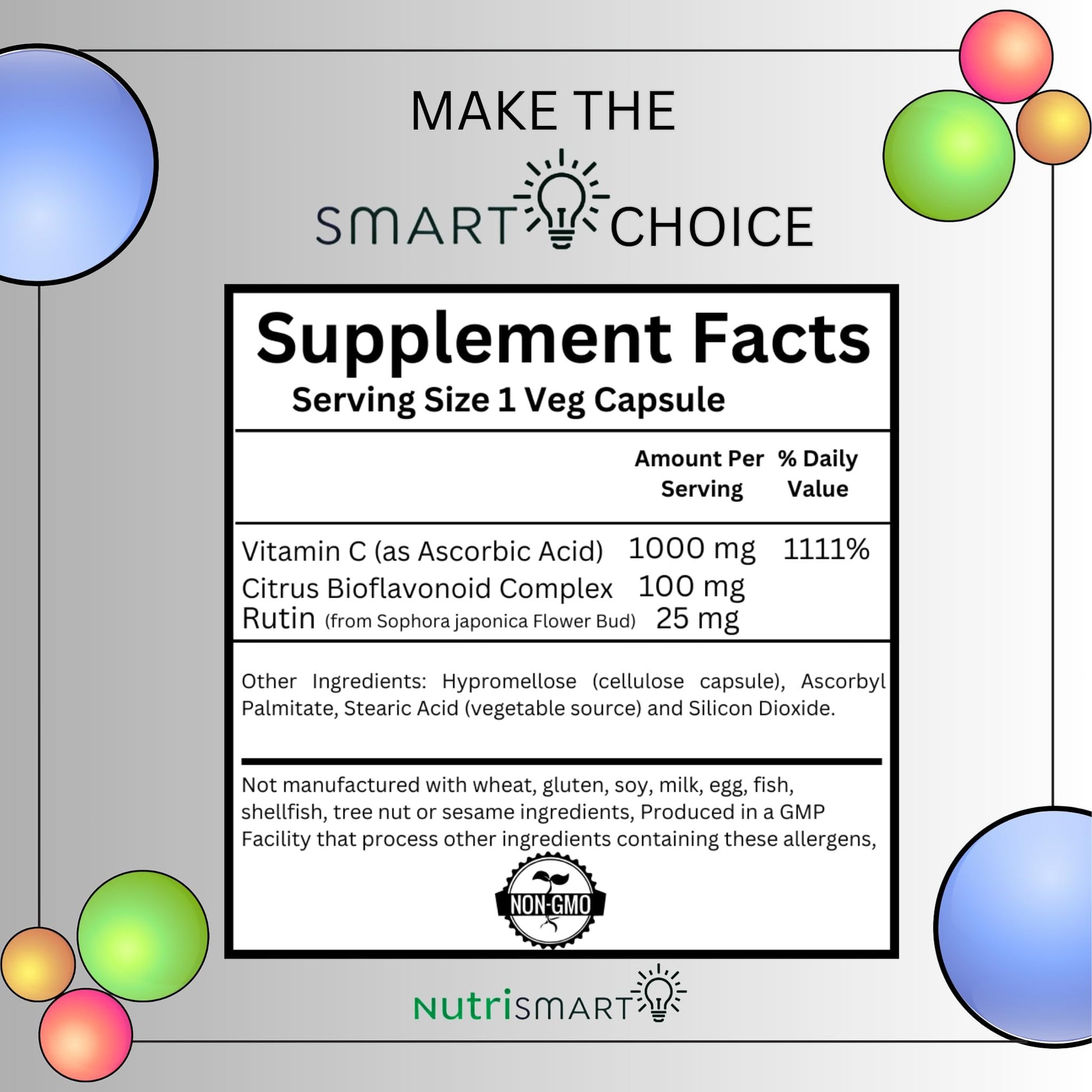 Cápsulas de vitamina c para consumo diario y sistema inmune