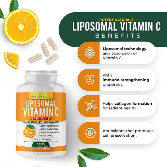 Cápsulas de vitamina C liposomal alta absorción