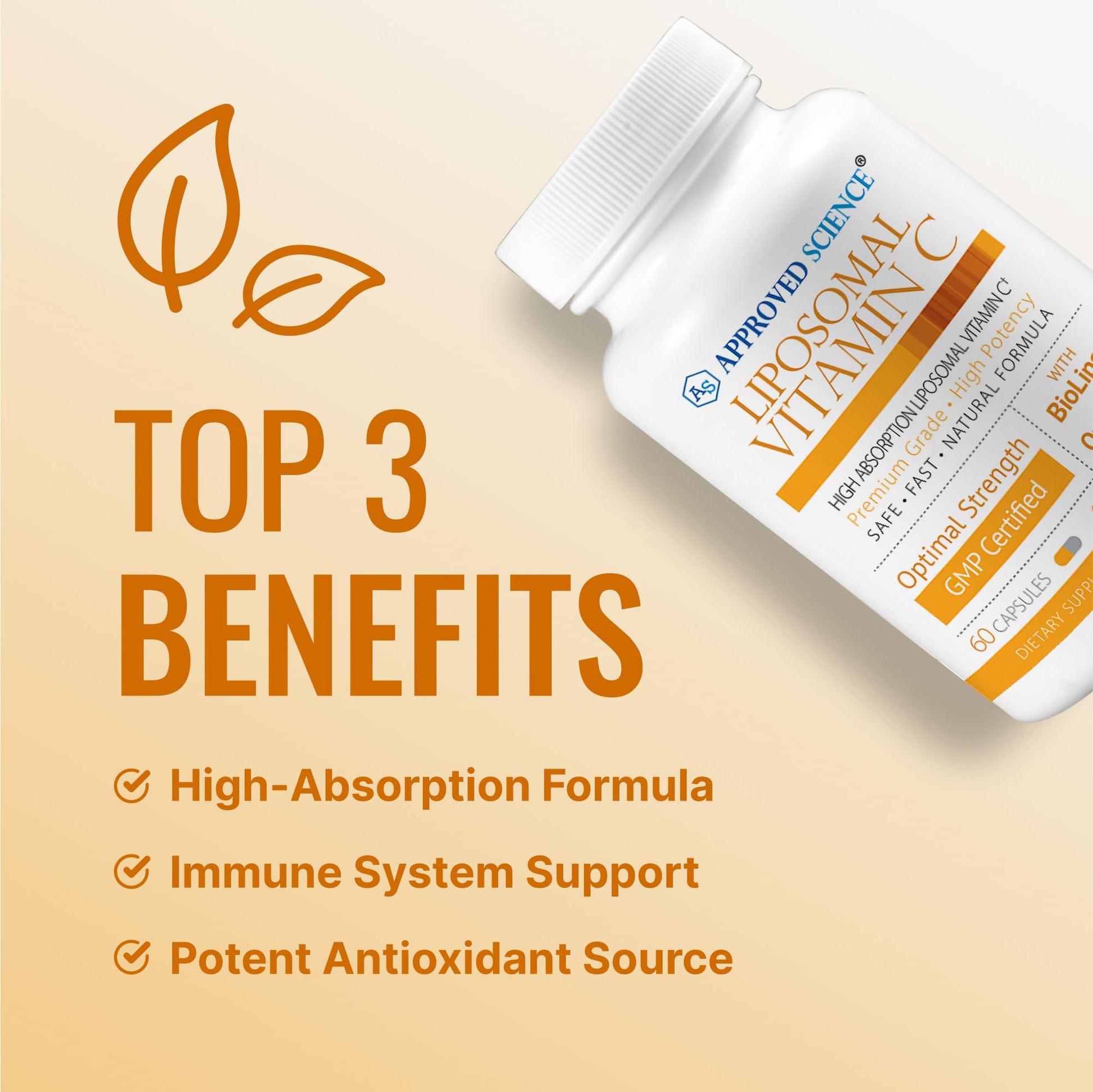 Cápsulas de vitamina c liposomal Approved Science