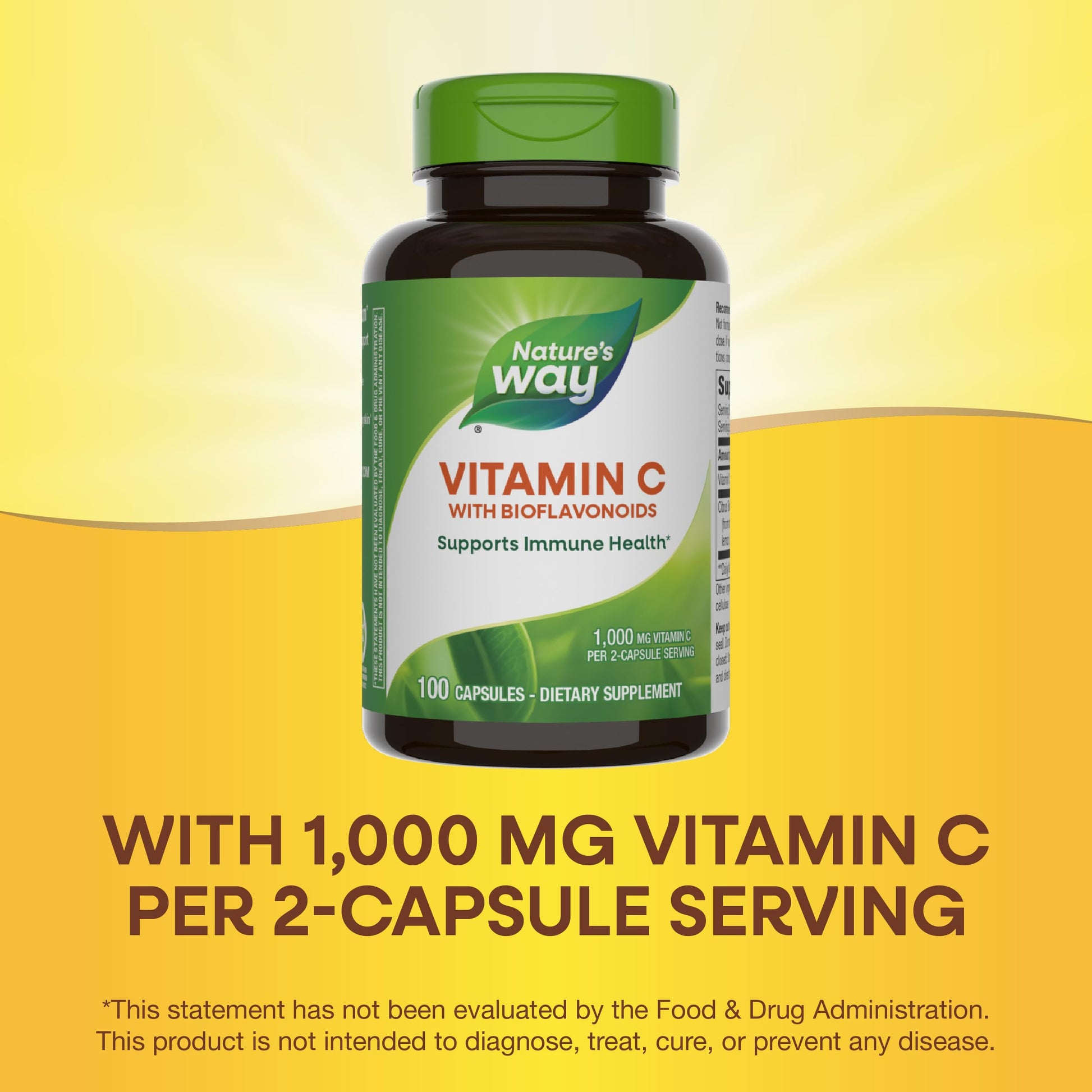 Cápsulas de vitamina C Nature's Way para apoyo inmune