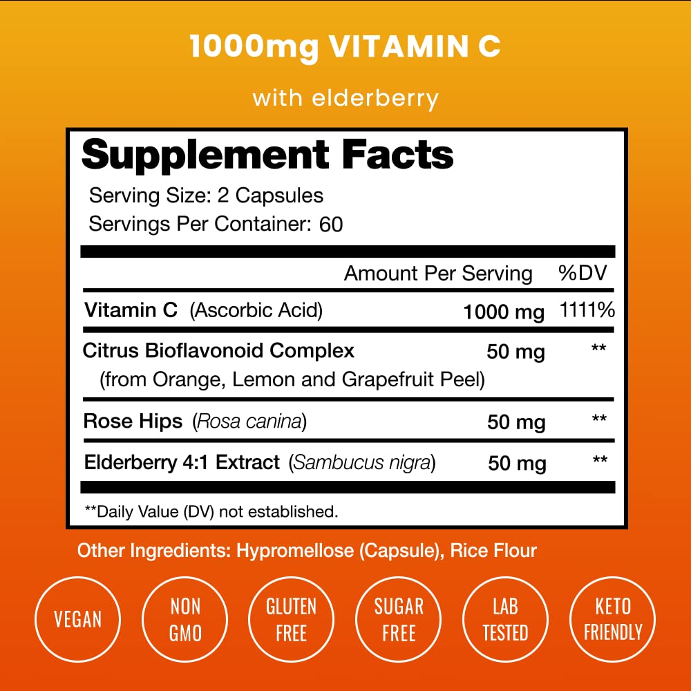 Cápsulas vitamina C NutraChamps 120 cápsulas veganas
