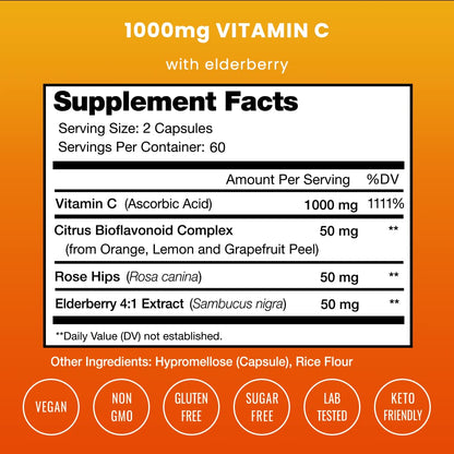 Cápsulas vitamina C NutraChamps 120 cápsulas veganas