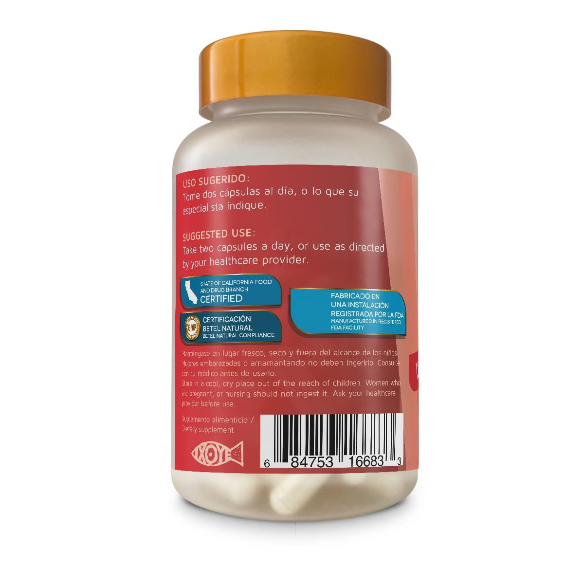 Cápsulas vitamina D3 Betel Natural porción individual