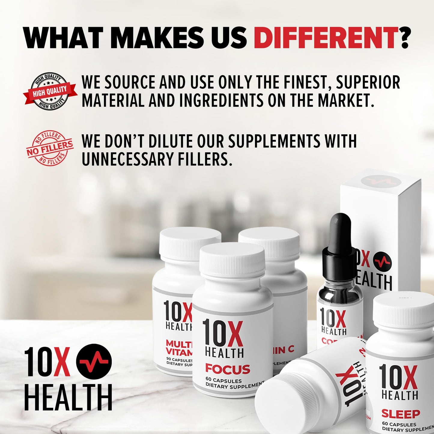 Cápsulas de vitamina D3 y K2 10X Health