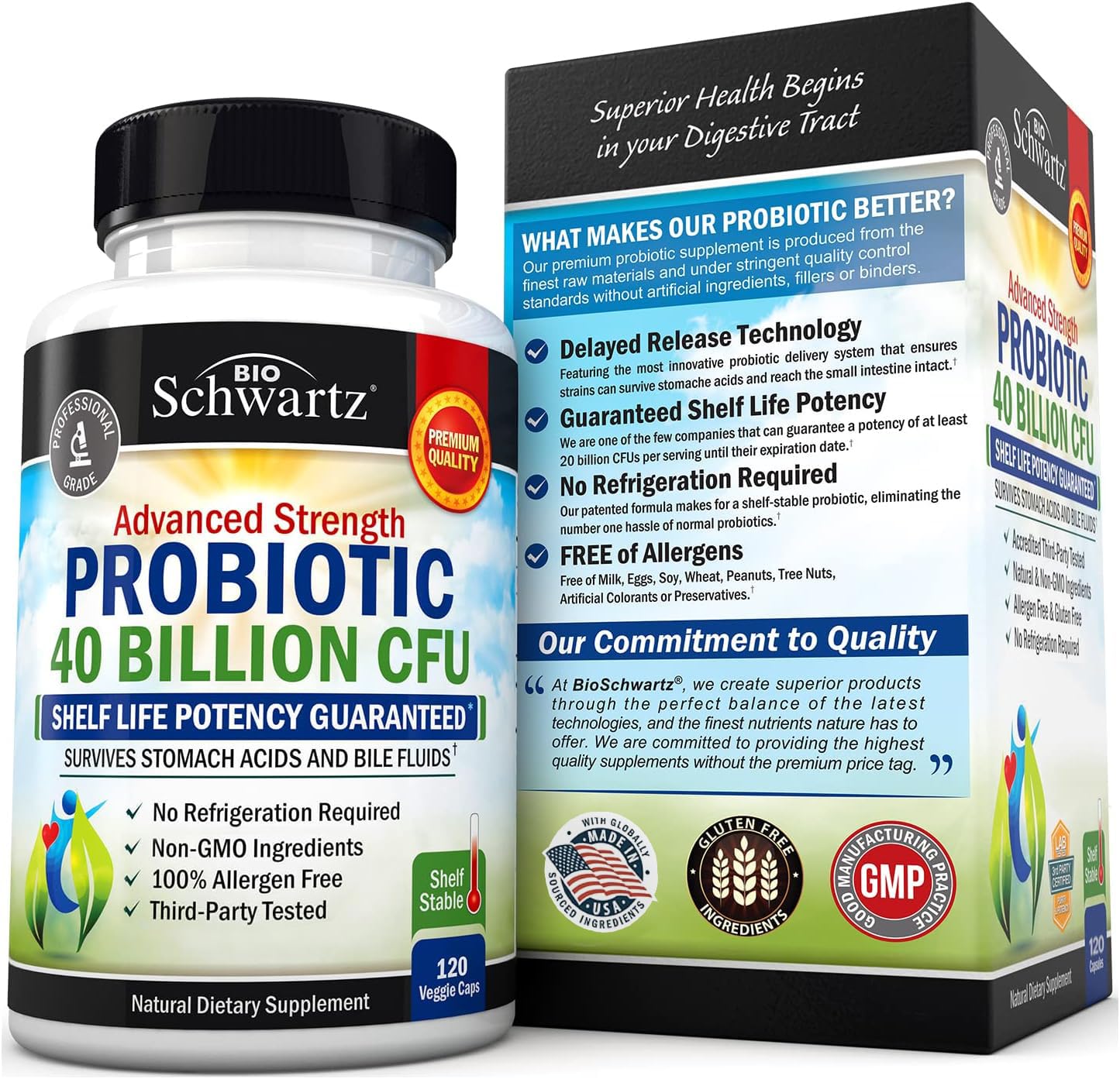 Cápsulas vitamina D3 y probióticos BioSchwartz