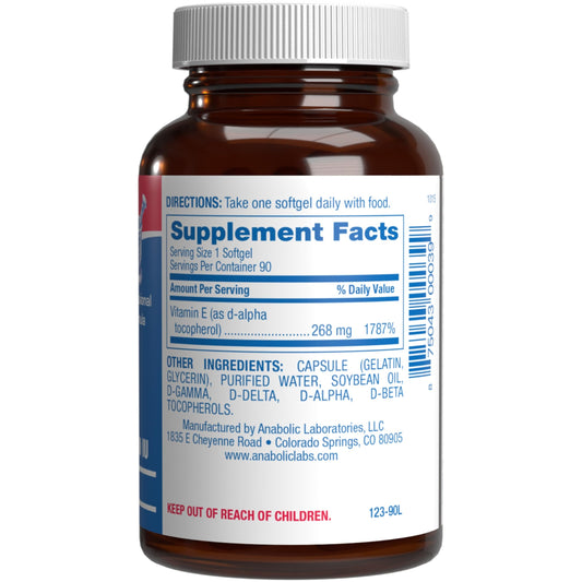 Cápsulas de vitamina E 400 IU antioxidante Anabolic Labs