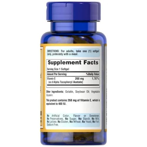Cápsulas de vitamina e liberación rápida 100 unidades