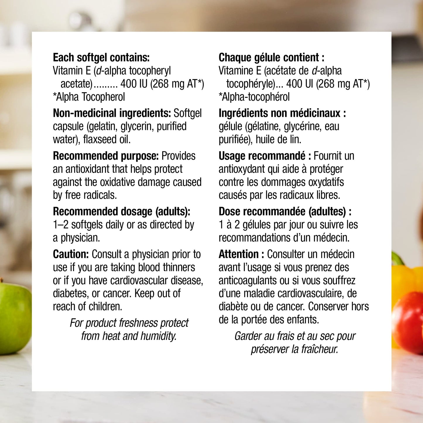 Cápsulas vitamina e natural antioxidante Webber Naturals