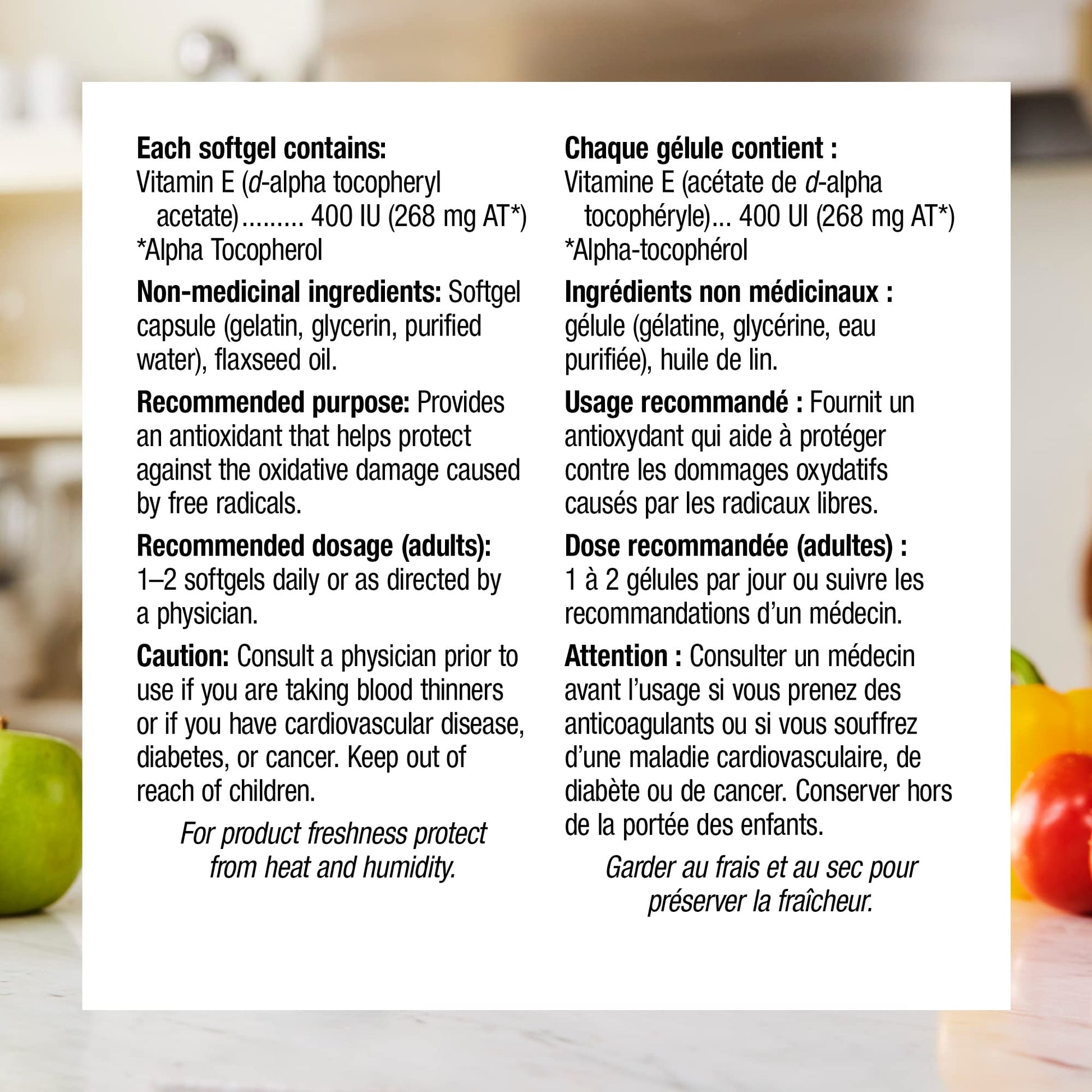 Cápsulas vitamina e natural antioxidante Webber Naturals