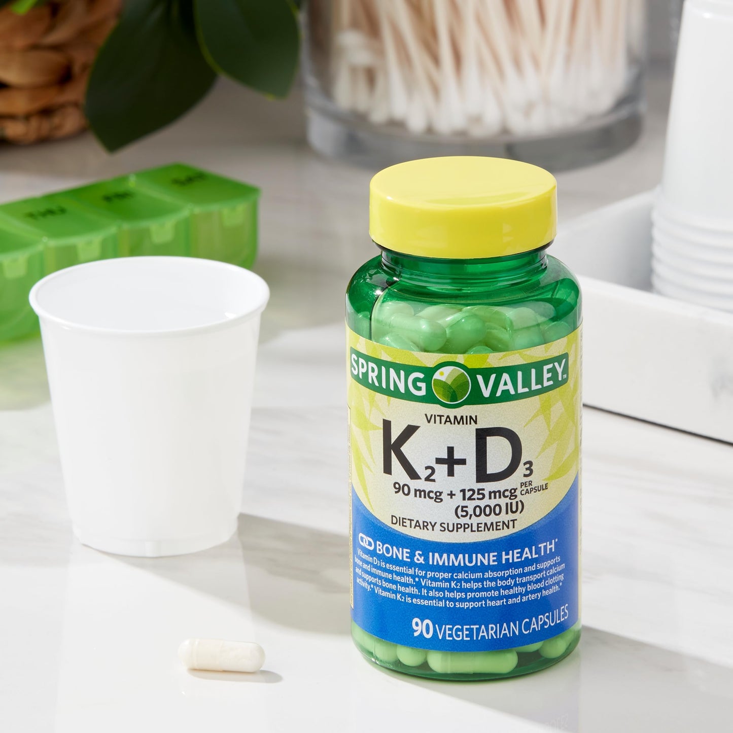 Cápsulas vitamina Hayvi D3 K2 sin gluten 90 unidades
