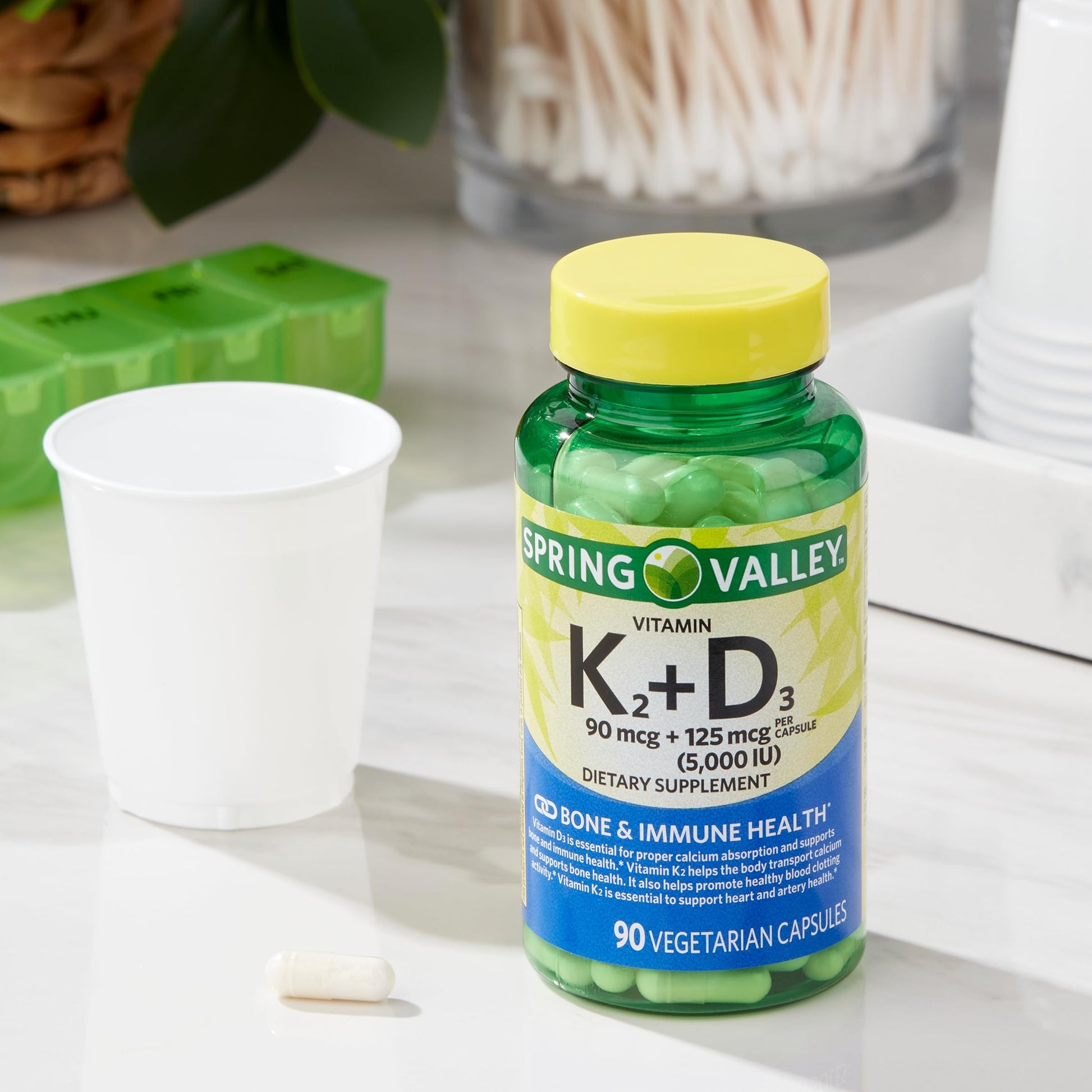 Cápsulas vitamina Hayvi D3 K2 sin gluten 90 unidades