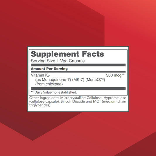 Cápsulas de vitamina k2 protocol for life balance 60 unidades