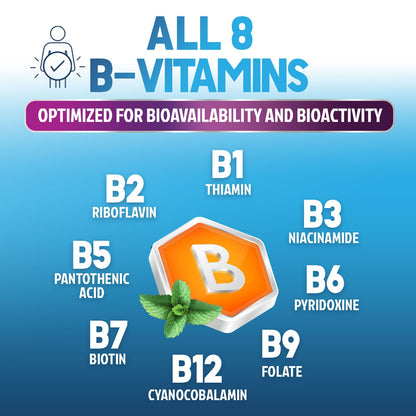 Detalle cápsulas B complejo Nature's Nutrition para energía y salud