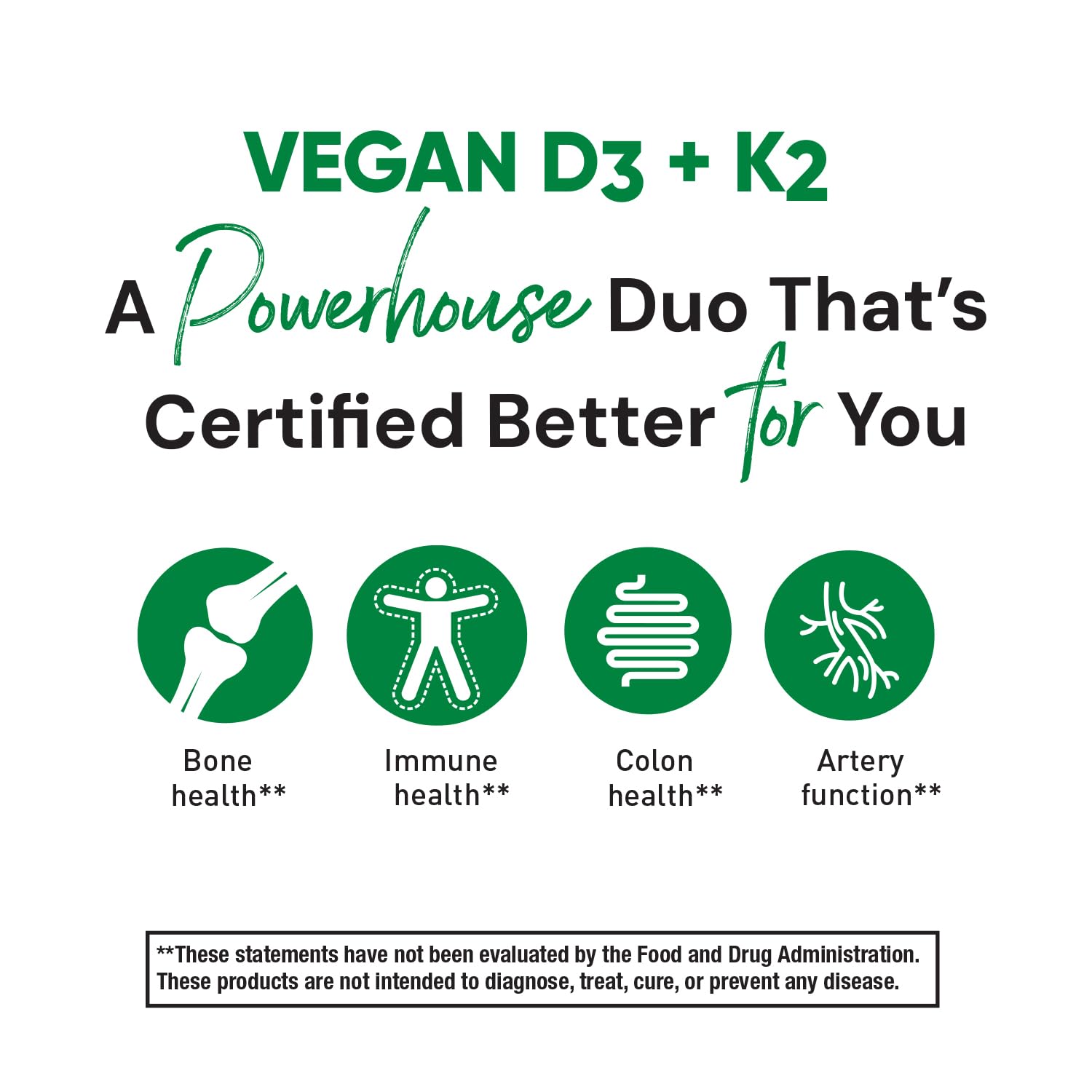Cápsulas vitaminas d3 k2 veganas salud ósea Country Life