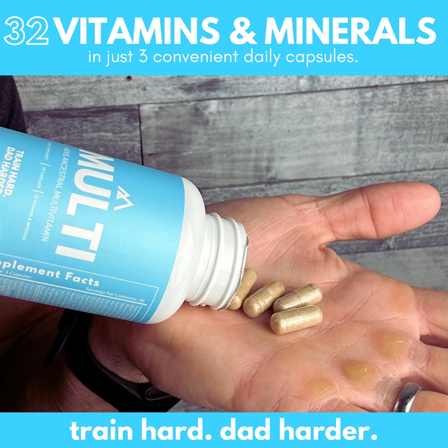 Cápsulas de vitaminas y minerales esenciales de TEDCo.