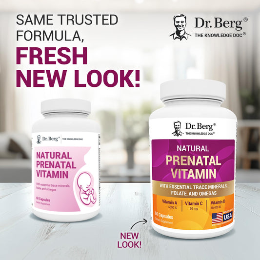 Cápsulas de vitamina prenatal Dr. Berg para embarazadas