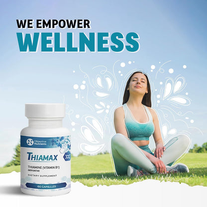 Cápsulas vitaminicas Objective Nutrients Thiamax para cerebro y sistema nervioso