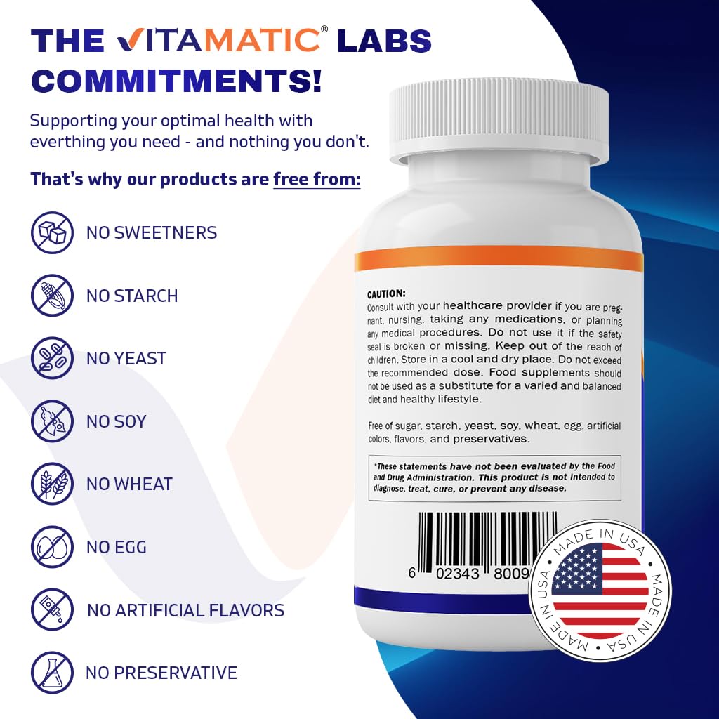Cápsulas Vitamatic vitamina B1 para soporte cardíaco y nervioso