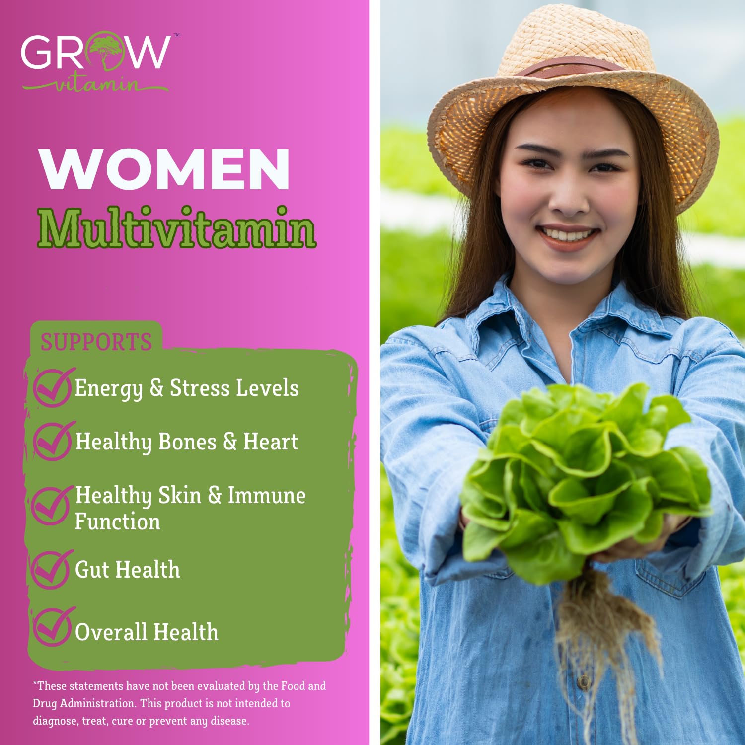 Cápsulas de vitamínico para soporte energético femenino