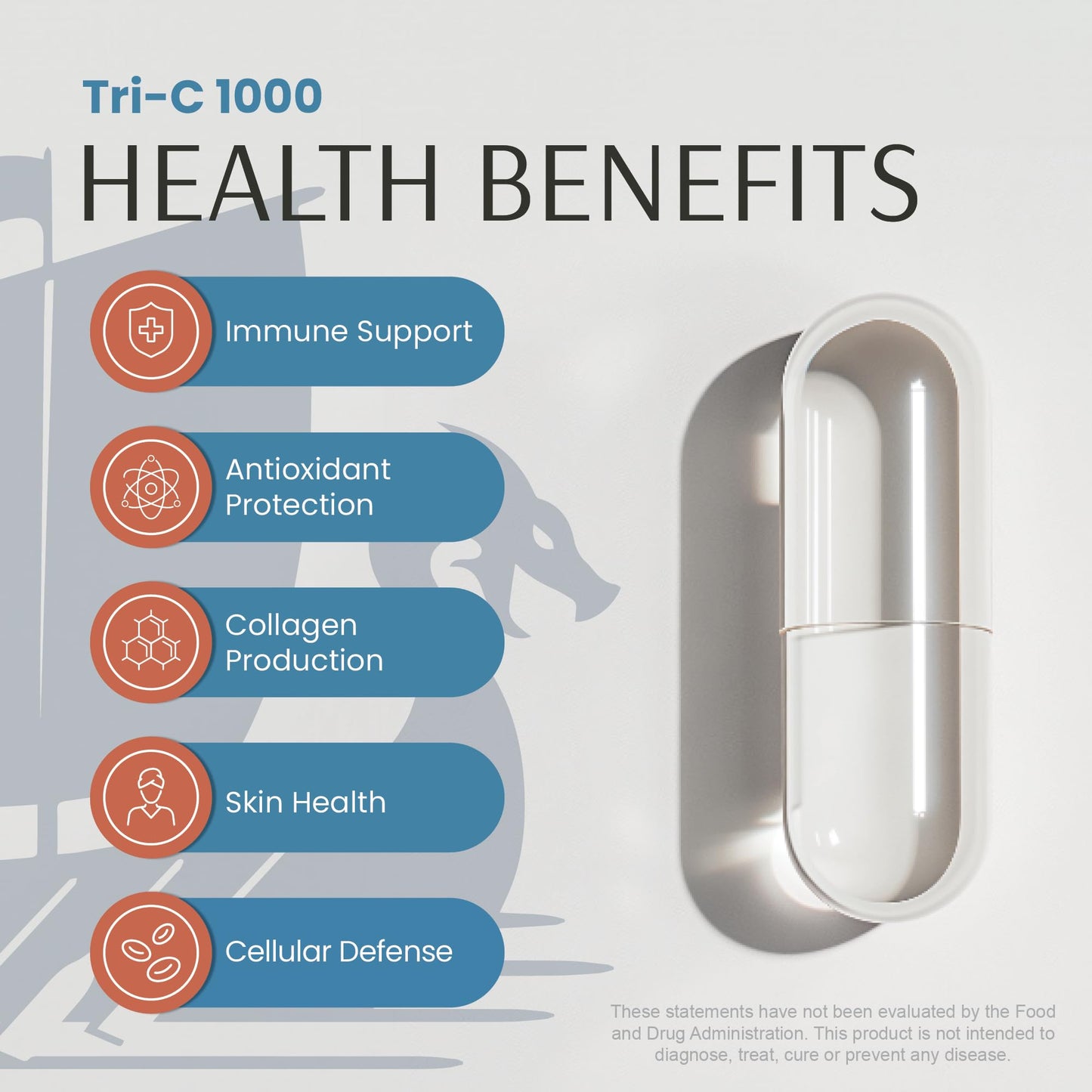Cápsulas de Vykee Tri-C 1000 para salud inmunológica