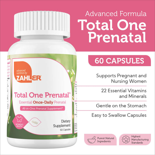 Cápsulas Zahler Total One multi prenatal con hierro y ácido fólico