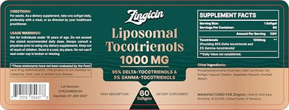 Cápsulas Zingicin vitamina e tocotrienoles vista lateral