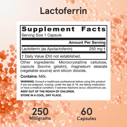 Cápsulas lactoferrina Jarrow Formulas.