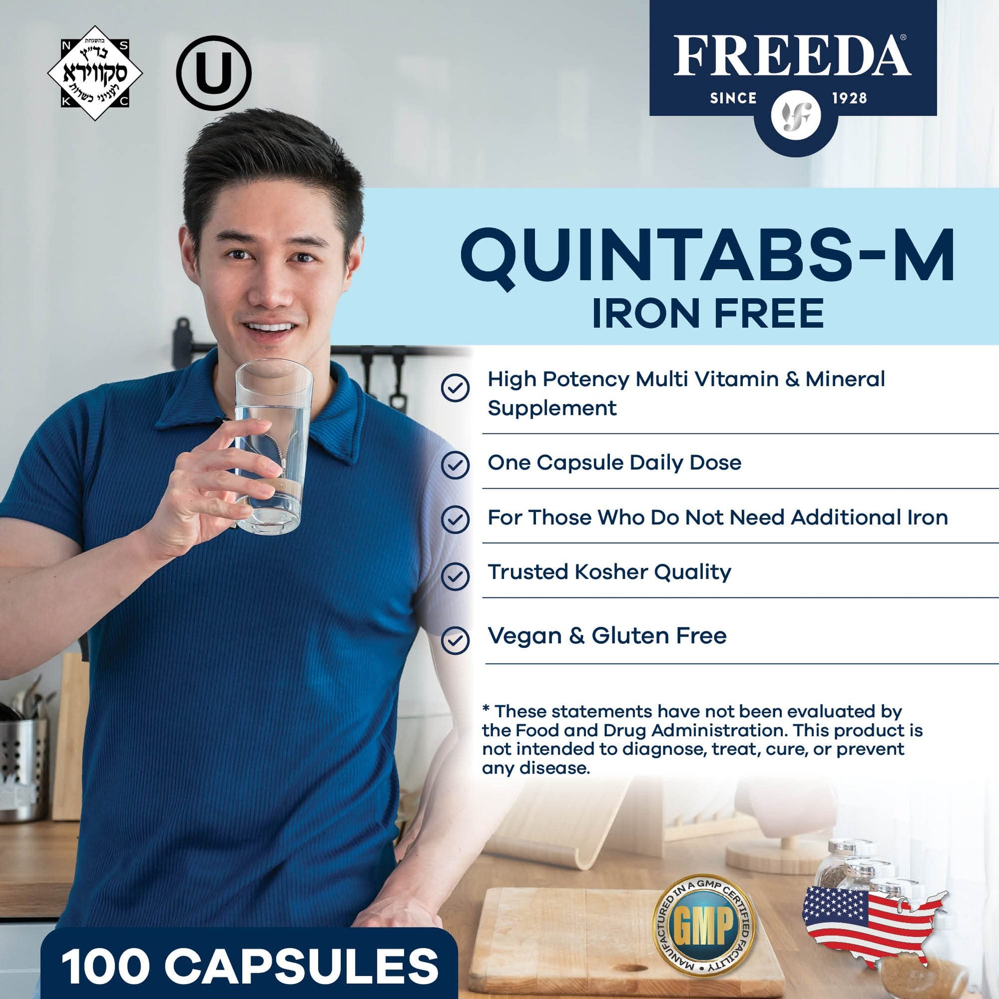 Características del multivitamínico FREEDA sin hierro