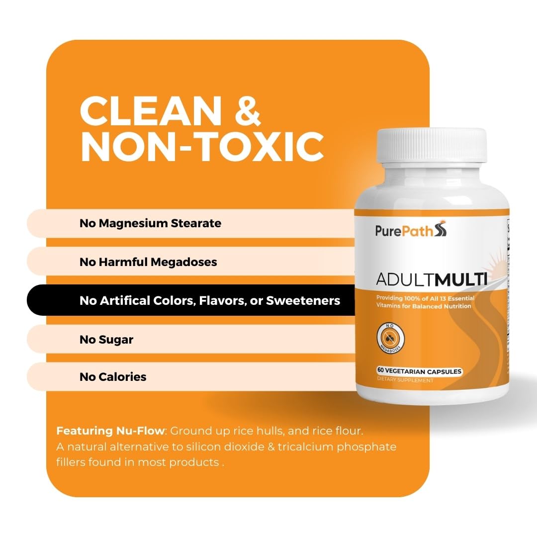Características no tóxicas del multivitamínico PurePath