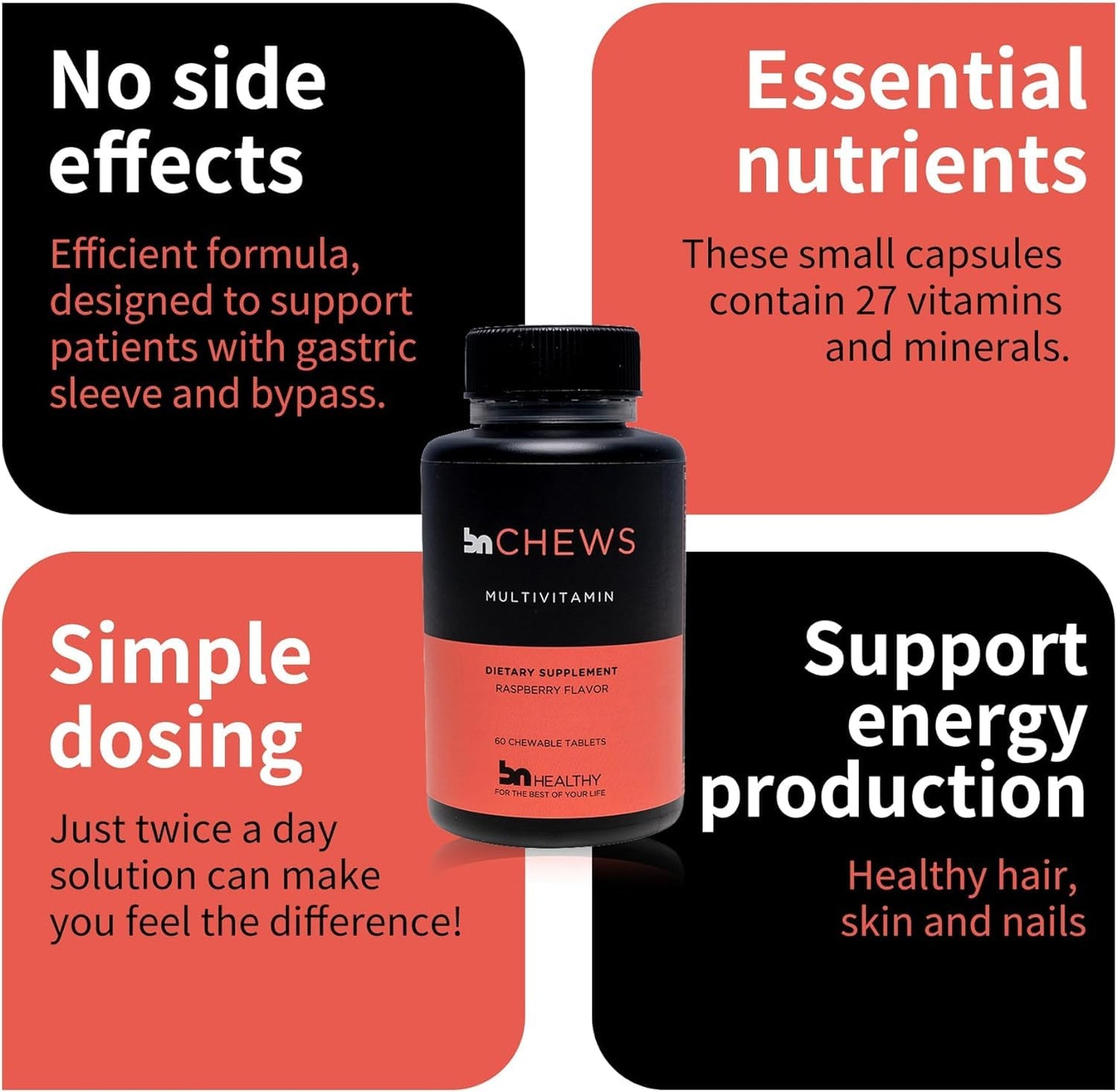 Características principales de BN Chews multivitamínico