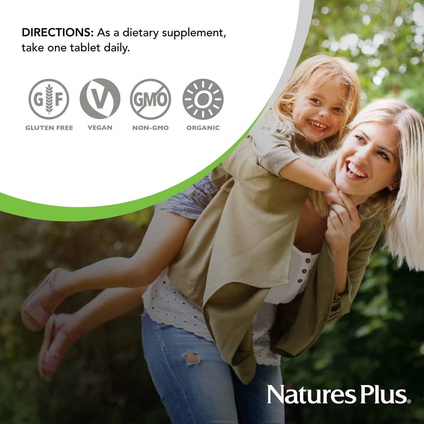 Características del suplemento NaturesPlus para mujeres.