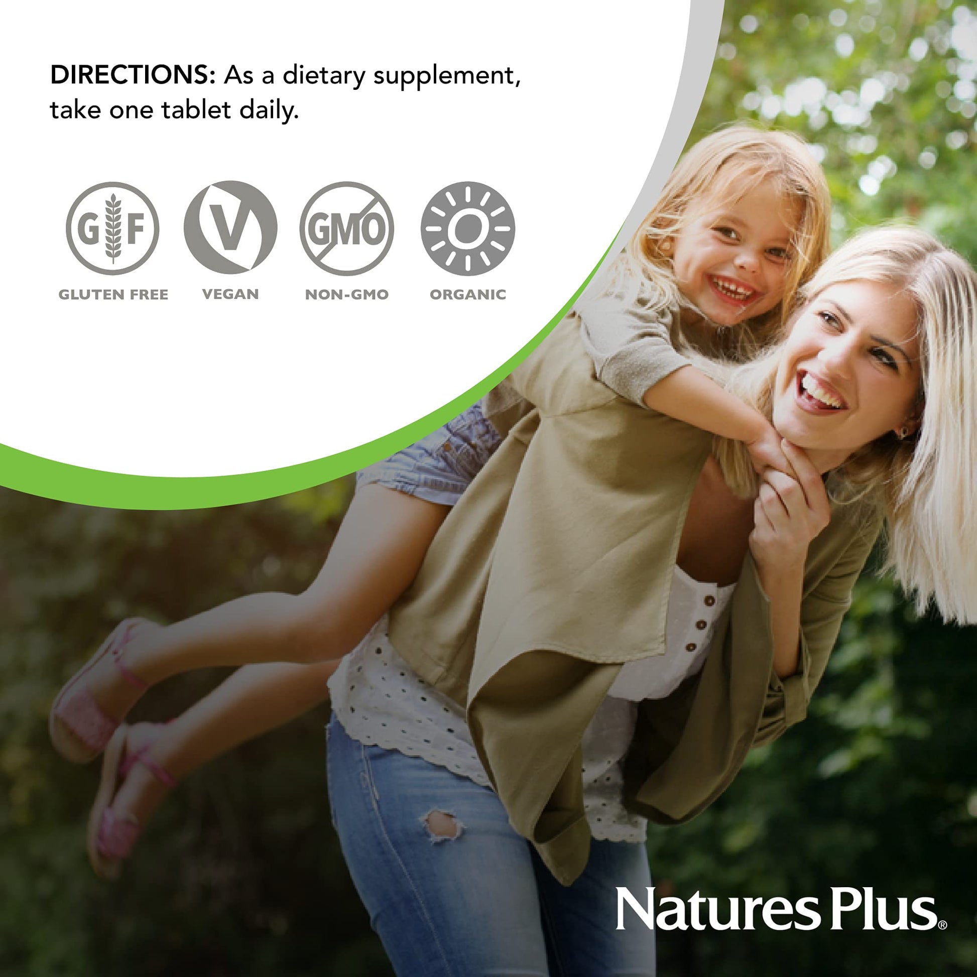 Características del suplemento NaturesPlus para mujeres.