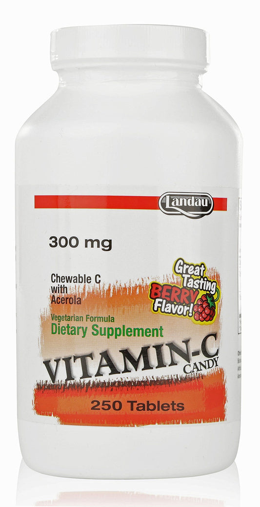 Caramelos masticables vitamina c sabor berry Landau 250 unidades