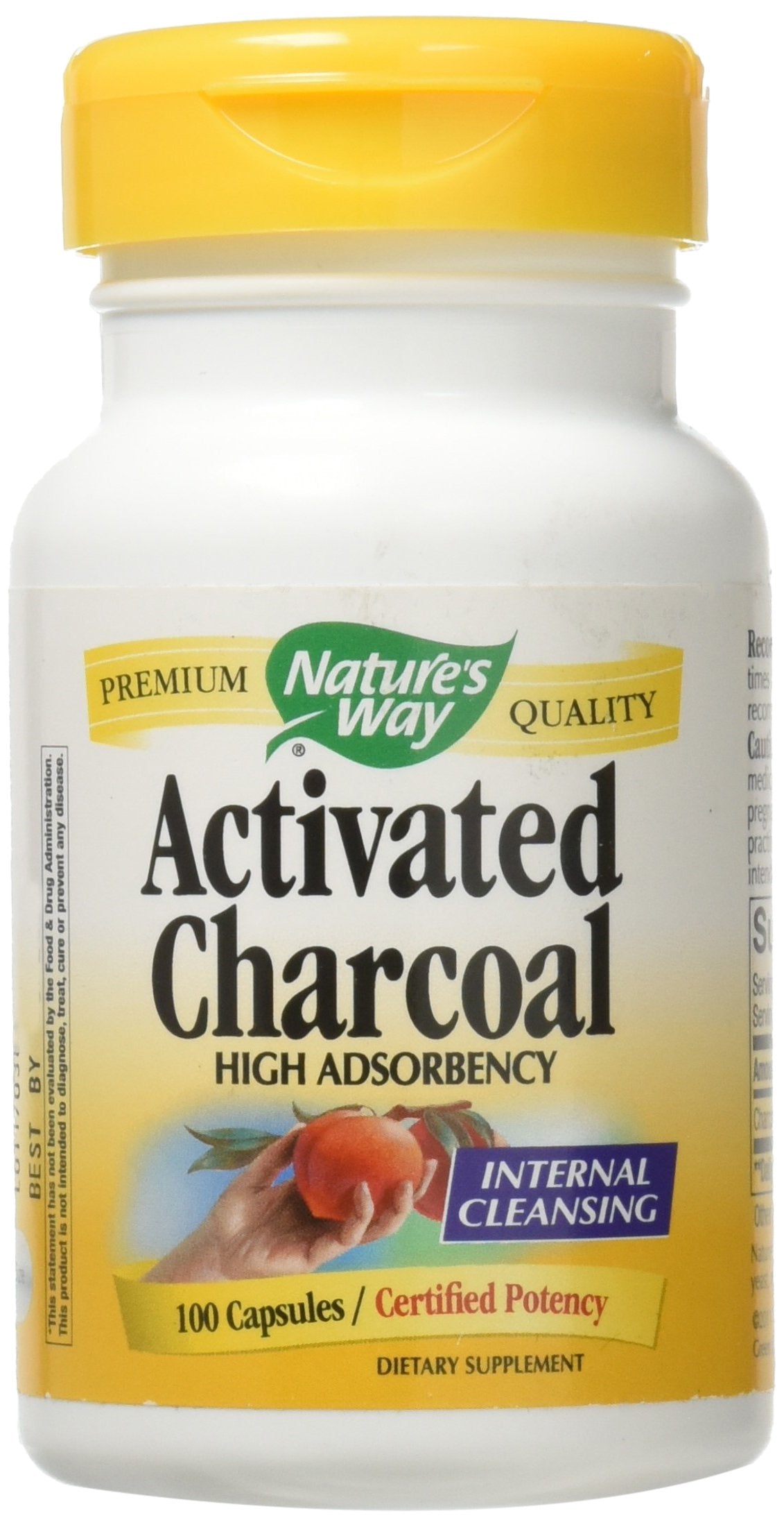 Carbón activado Nature's Way 560 mg 100 cápsulas