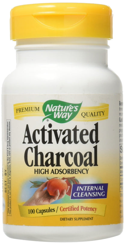 Carbón activado Nature's Way 560 mg 100 cápsulas