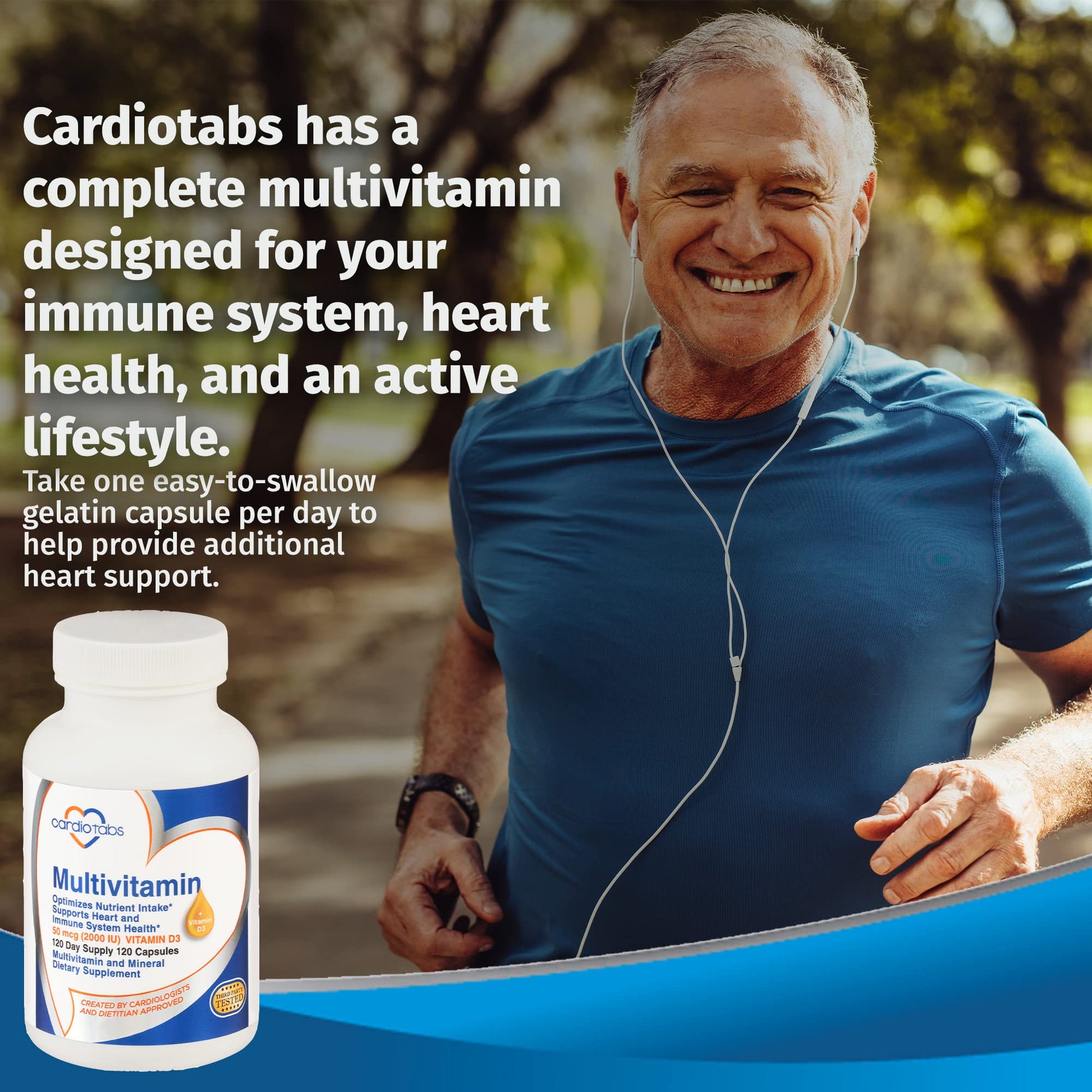 Cardiotabs multivitamínico, simplifica la rutina diaria de vitaminas.