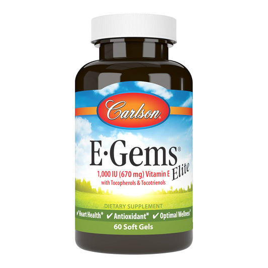 Carlson E-Gems Elite vitamina e 1000 ui 60 cápsulas blandas