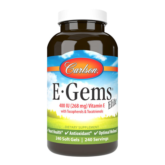 Carlson E-Gems Elite vitamina E 400 UI cápsulas blandas 240 unidades