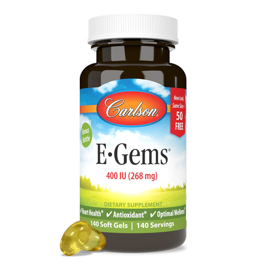 Carlson E-Gems Vitamina E 400 UI cápsulas blandas