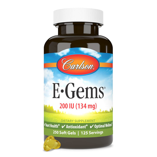 Carlson E-Gems cápsulas blandas de vitamina e natural 200 iu