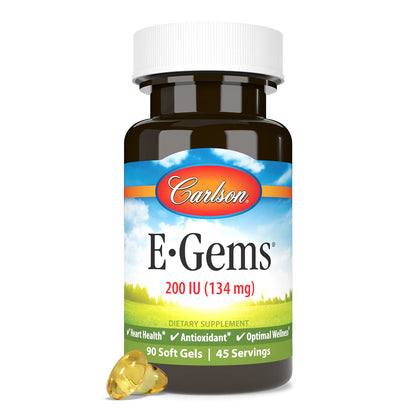 Carlson E-Gems vitamina e natural 200 IU envase