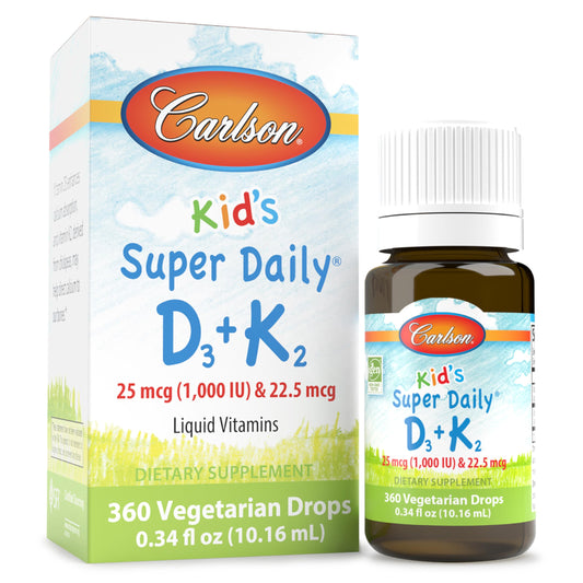 Carlson gotas vitamina D3 y K2 para niños 360 unidades
