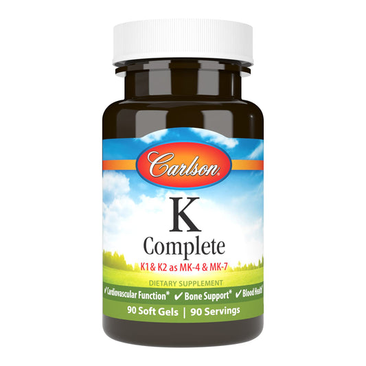 Carlson Labs K Complete suplemento para salud ósea 90 cápsulas