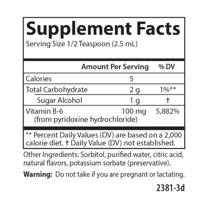 Carlson vitamina B6 líquido para apoyo energía y salud visual