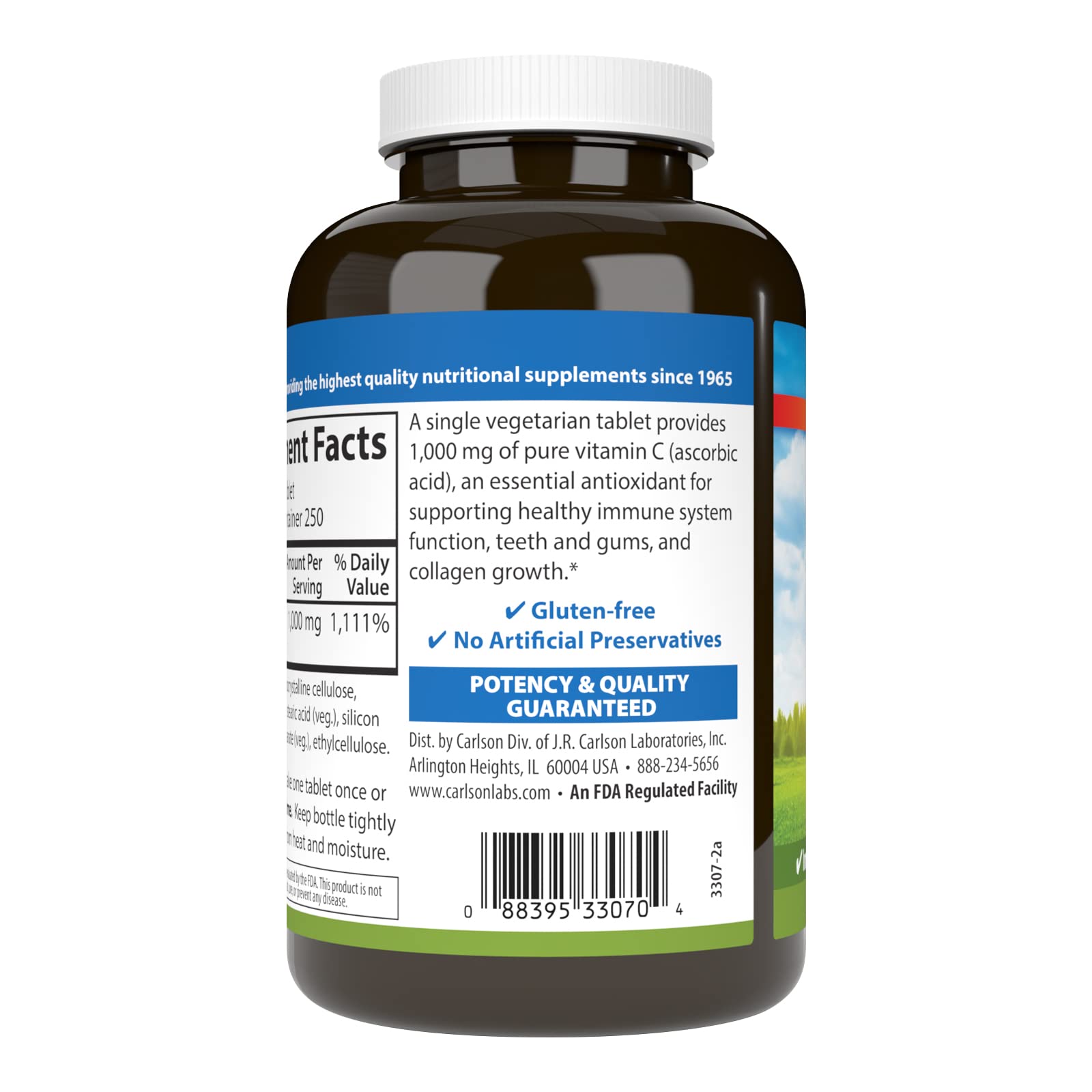 Carlson vitamina c para salud dental y crecimiento de colageno