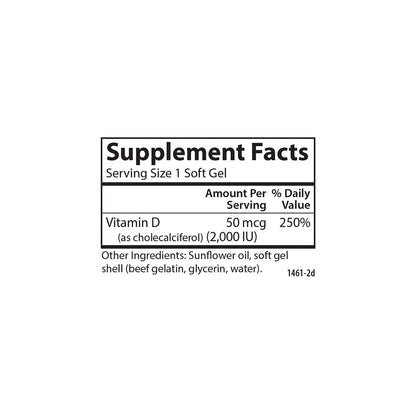 Carlson vitamina D sin gluten 120 cápsulas blandas