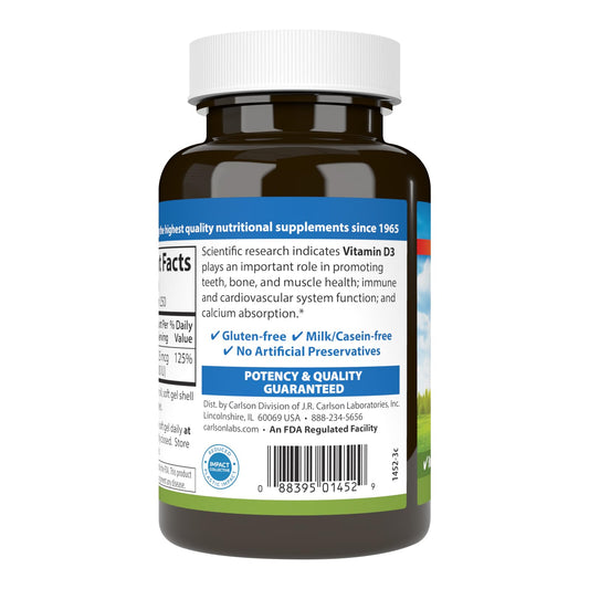 Suplemento vitamina d3 carlson para fuerza muscular