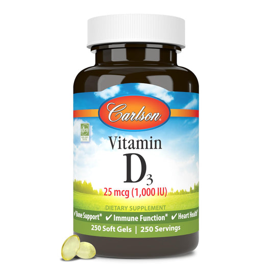 Carlson vitamina d3 cápsulas saludables huesos
