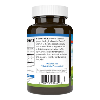 Suplemento Vitamin E Carlson E-Gems Plus para bienestar óptimo